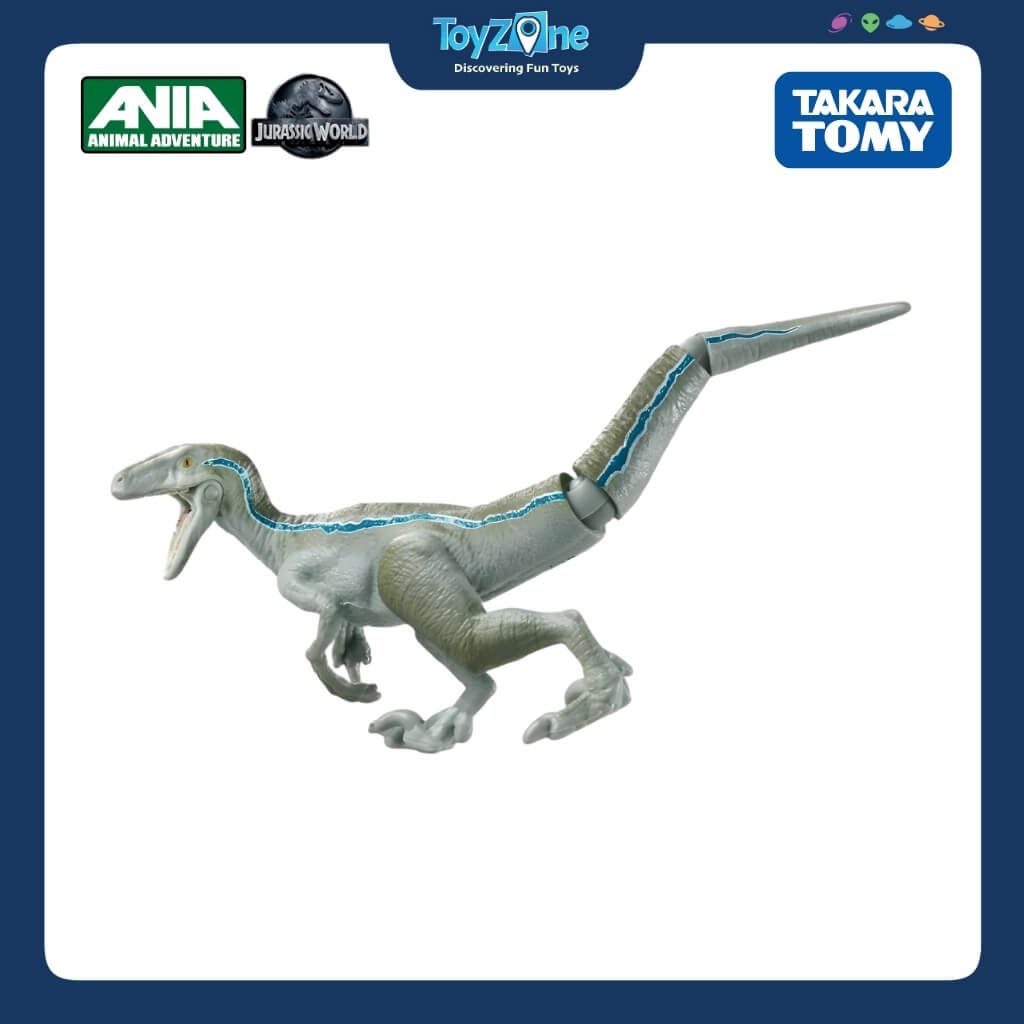 Mô hình đồ chơi Khủng Long Velociraptor ANIA Jurassic World Blue ( With Battle Card ) TAKARA TOMY
