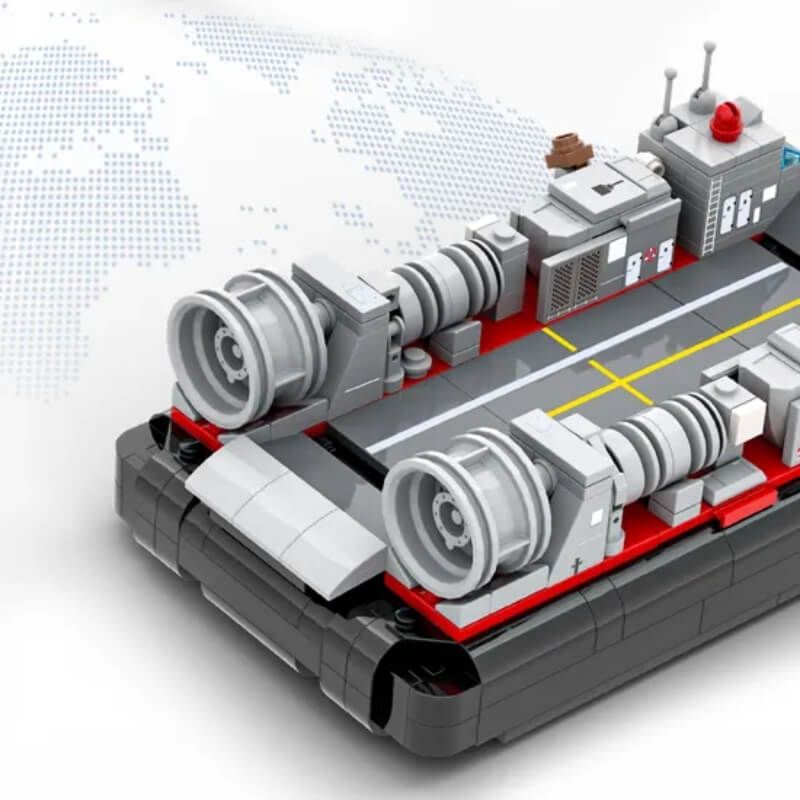 Bộ Đồ Chơi Lắp Ráp Mô Hình Tàu Đệm Khí Đổ Bộ Quân Sự TYPE 726 LCAC WANGE