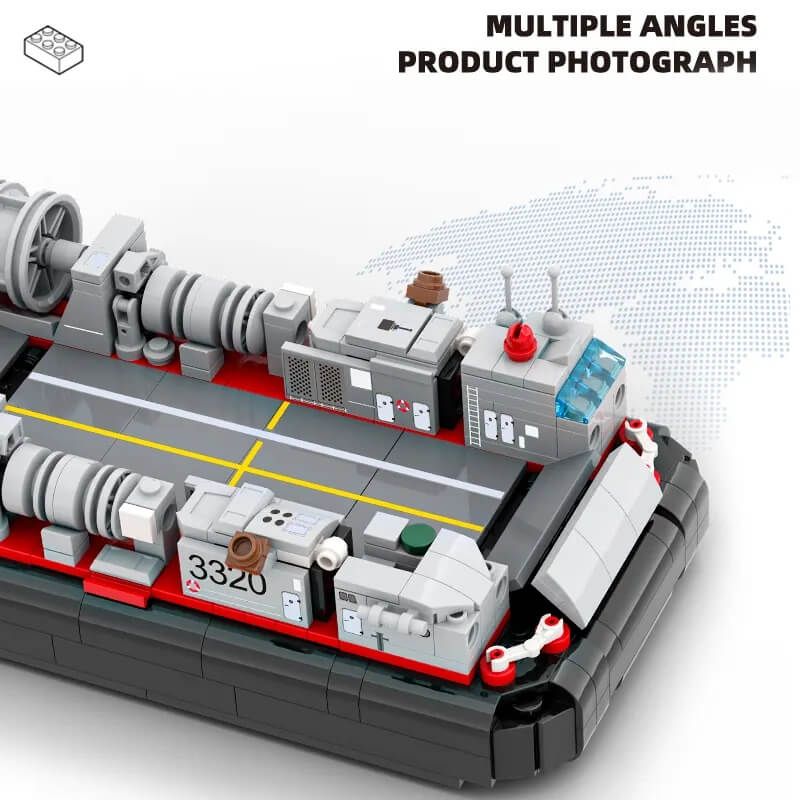 Bộ Đồ Chơi Lắp Ráp Mô Hình Tàu Đệm Khí Đổ Bộ Quân Sự TYPE 726 LCAC WANGE