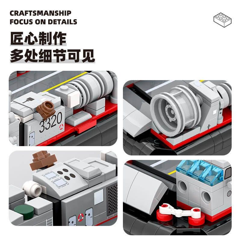 Bộ Đồ Chơi Lắp Ráp Mô Hình Tàu Đệm Khí Đổ Bộ Quân Sự TYPE 726 LCAC WANGE