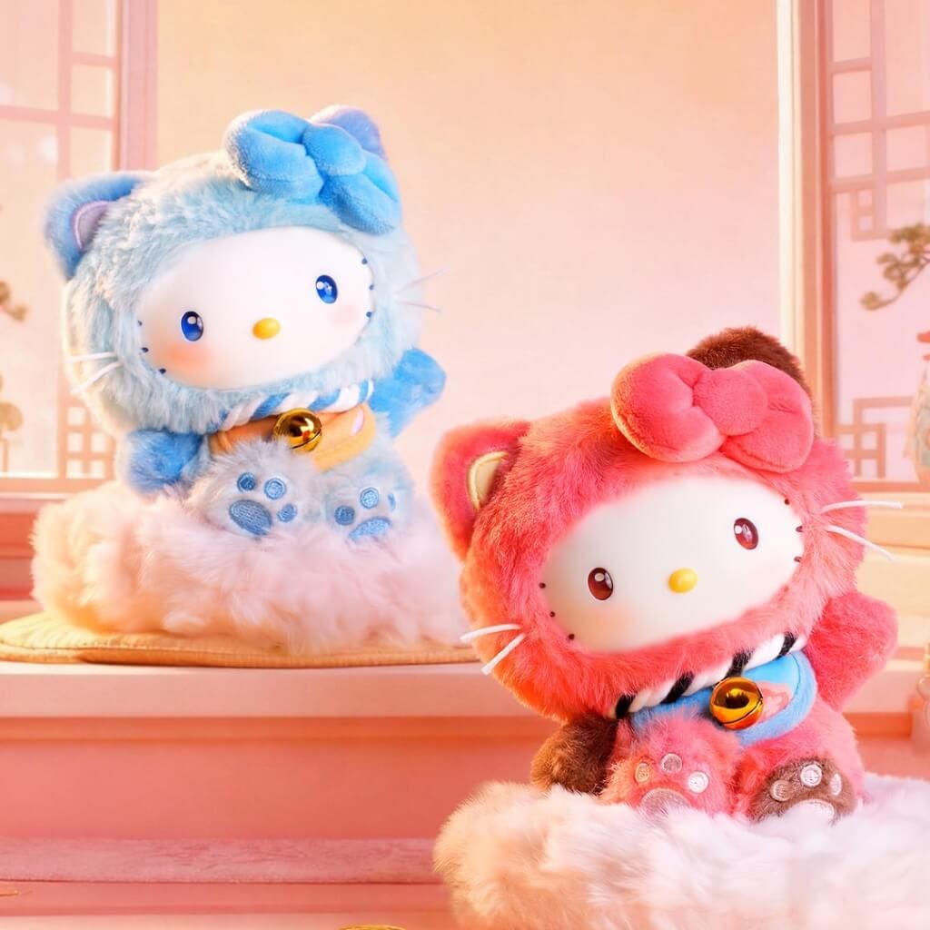 Mô hình đồ chơi Blind box Hello Kitty Style Meow Blessing Series Plush Relaxing Toy Mini MOETCH