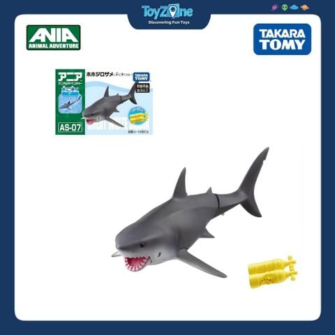 Mô hình đồ chơi Động Vật Cá Mập Trắng Lớn ANIA AS-07 Great White Shark TAKARA TOMY