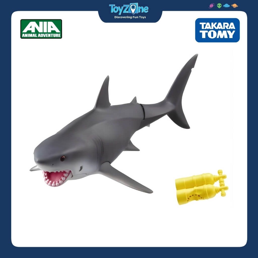 Mô hình đồ chơi Động Vật Cá Mập Trắng Lớn ANIA AS-07 Great White Shark TAKARA TOMY