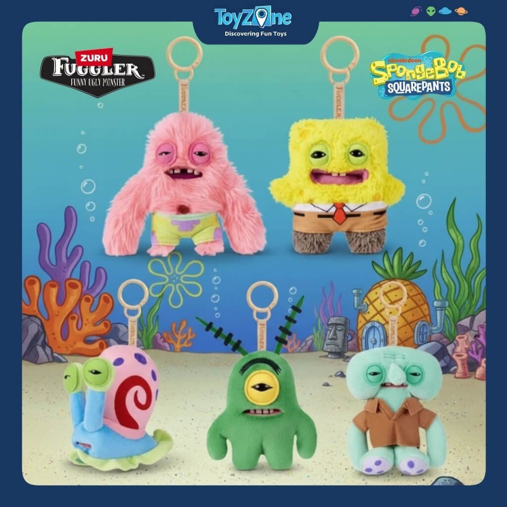 Mô Hình Đồ Chơi Sưu Tầm Móc Khoá Fuggler Spongebob Keyrings 5inch ZURU TOYS