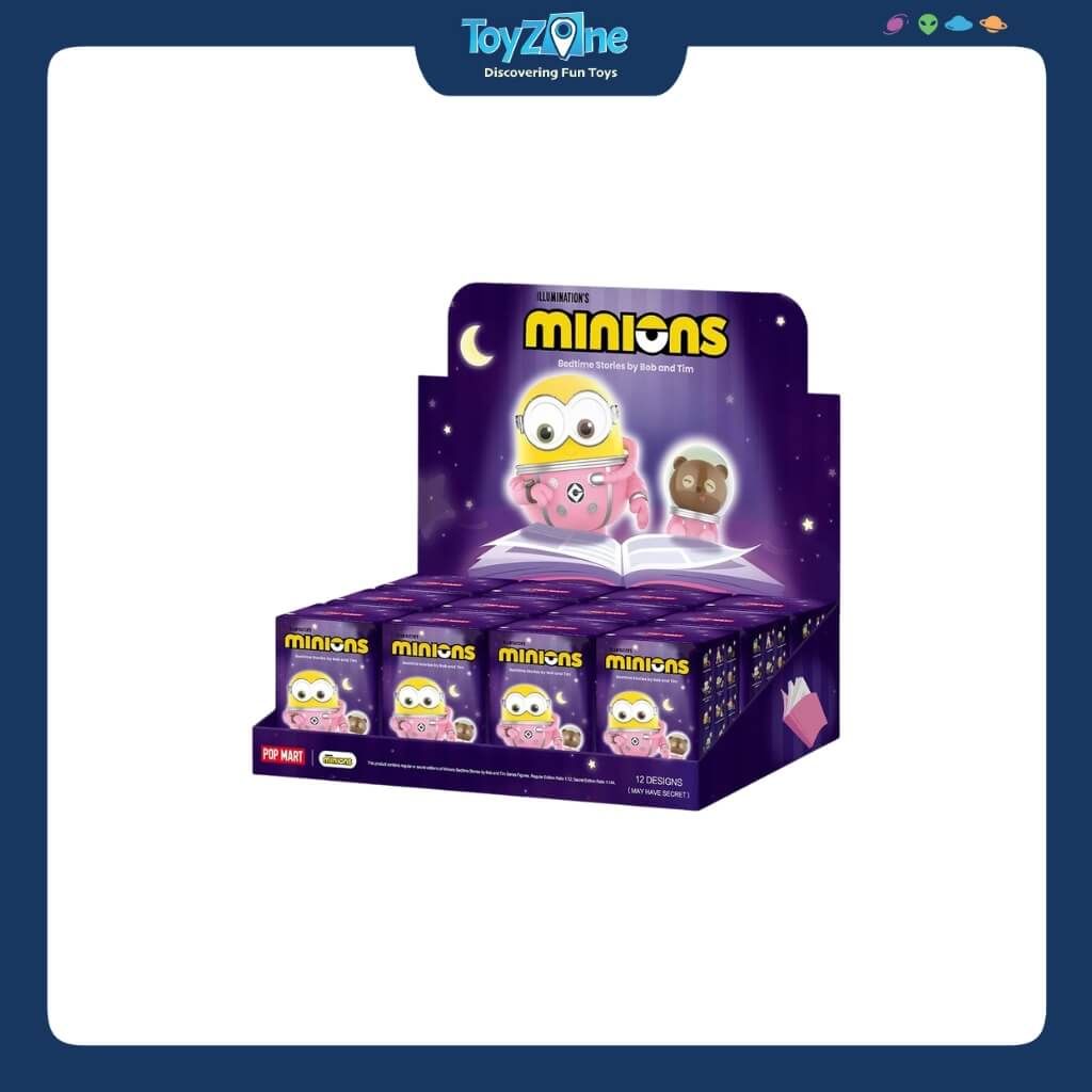 Mô hình đồ chơi Blind box Minions Bedtime Stories by Bob and Tim Series Figures ( Câu Chuyện Trước Khi Ngủ ) POP MART