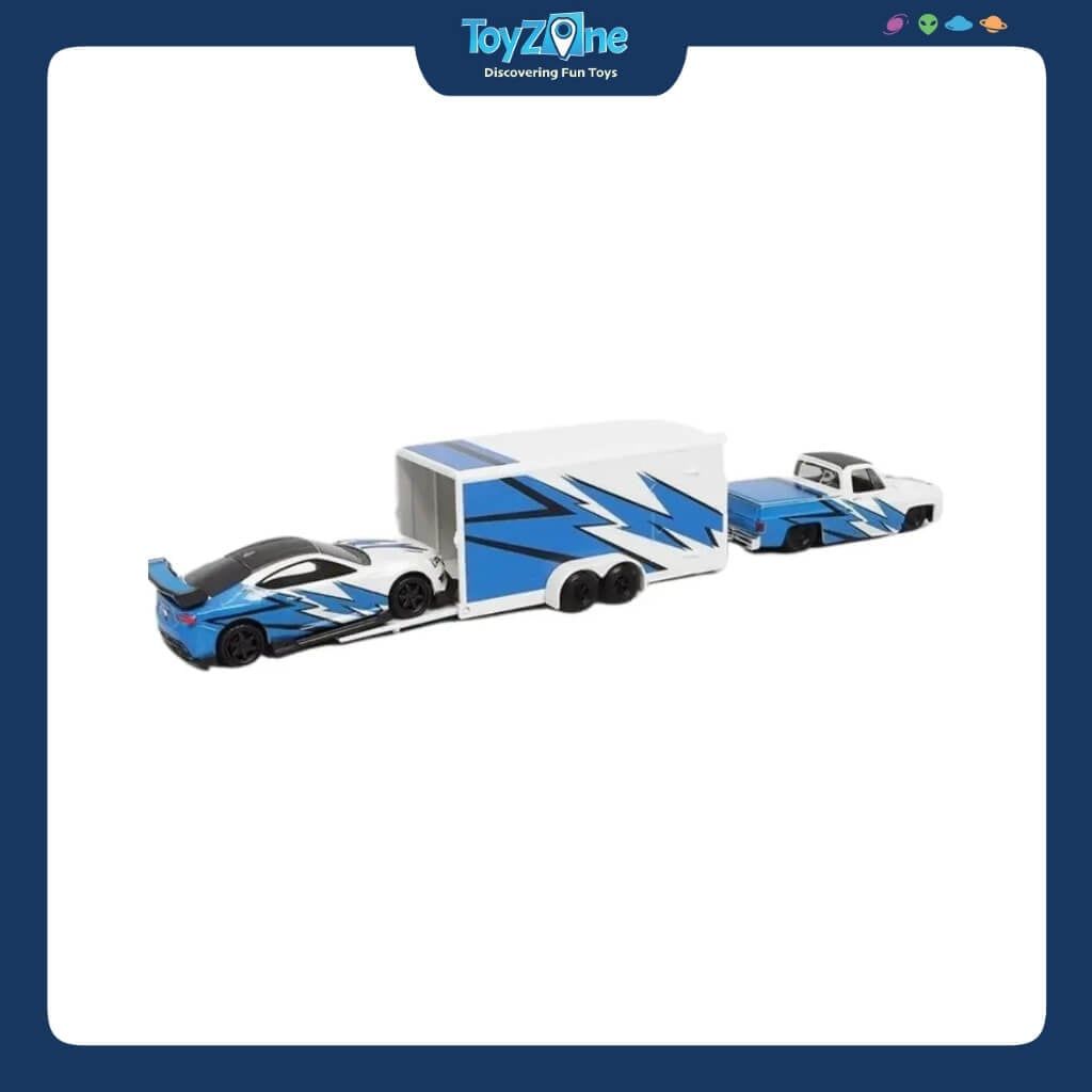 Mô hình xe vận chuyển Chevrolet 1500 1987 + Subaru BRZ 2019 Design Team Hauler 1:64 MAISTO