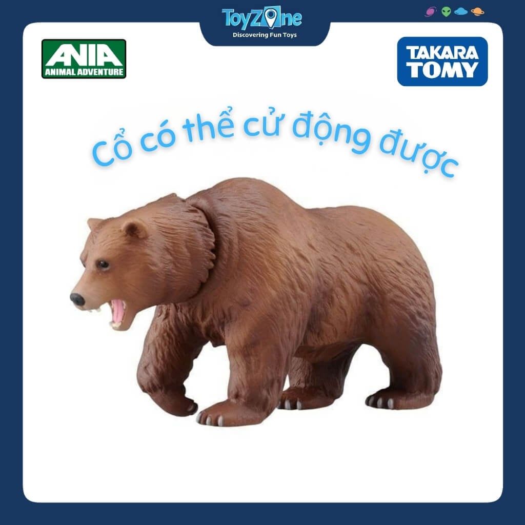 Mô hình đồ chơi Động vật Gấu Nâu ANIA AS-25 Brown Bear TAKARA TOMY