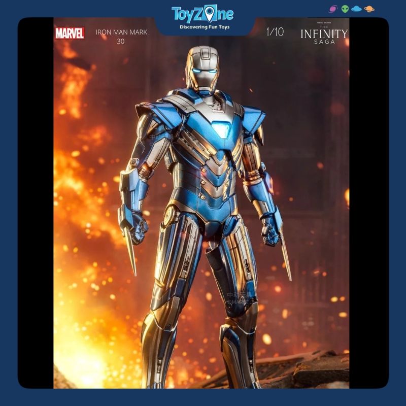 Mô hình Iron Man Mark 30 ( MK30 ) Blue Steel 1:10 ZD TOYS