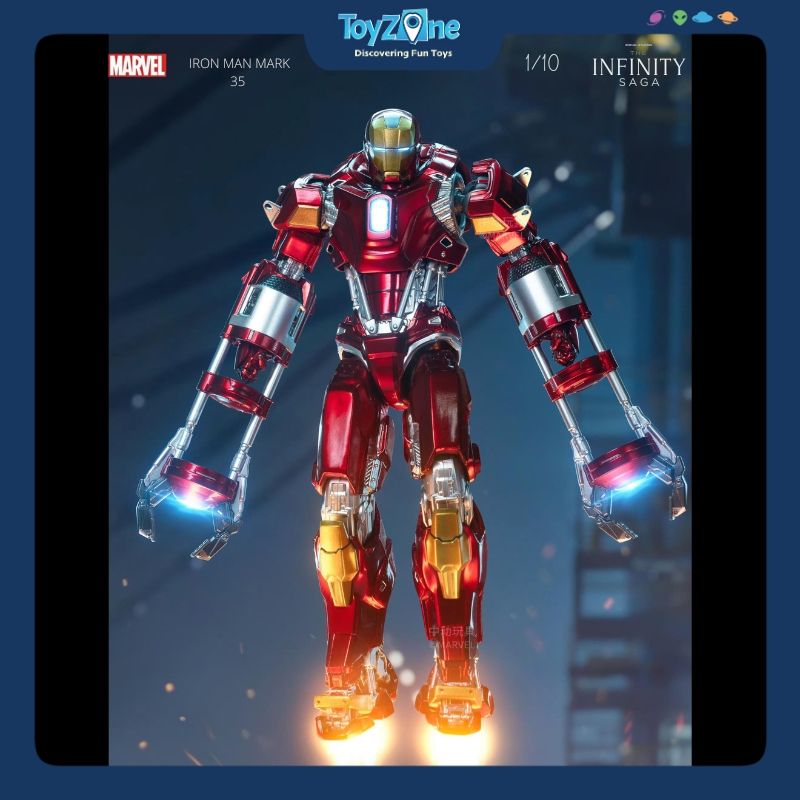 Mô hình Iron Man Mark 35 ( MK35 ) Red Snapper 1:10 ZD TOYS