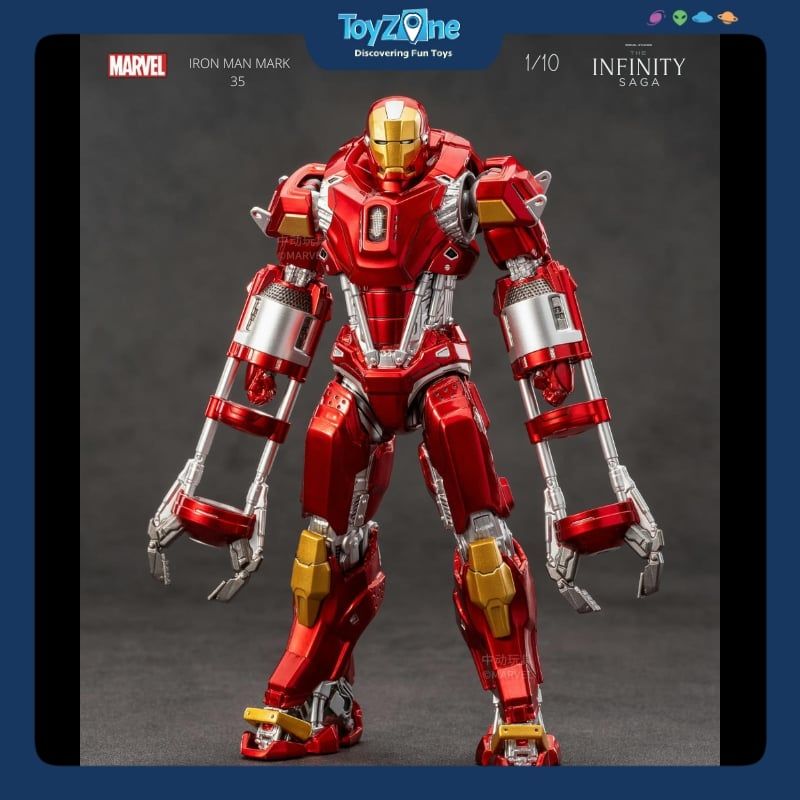 Mô hình Iron Man Mark 35 ( MK35 ) Red Snapper 1:10 ZD TOYS