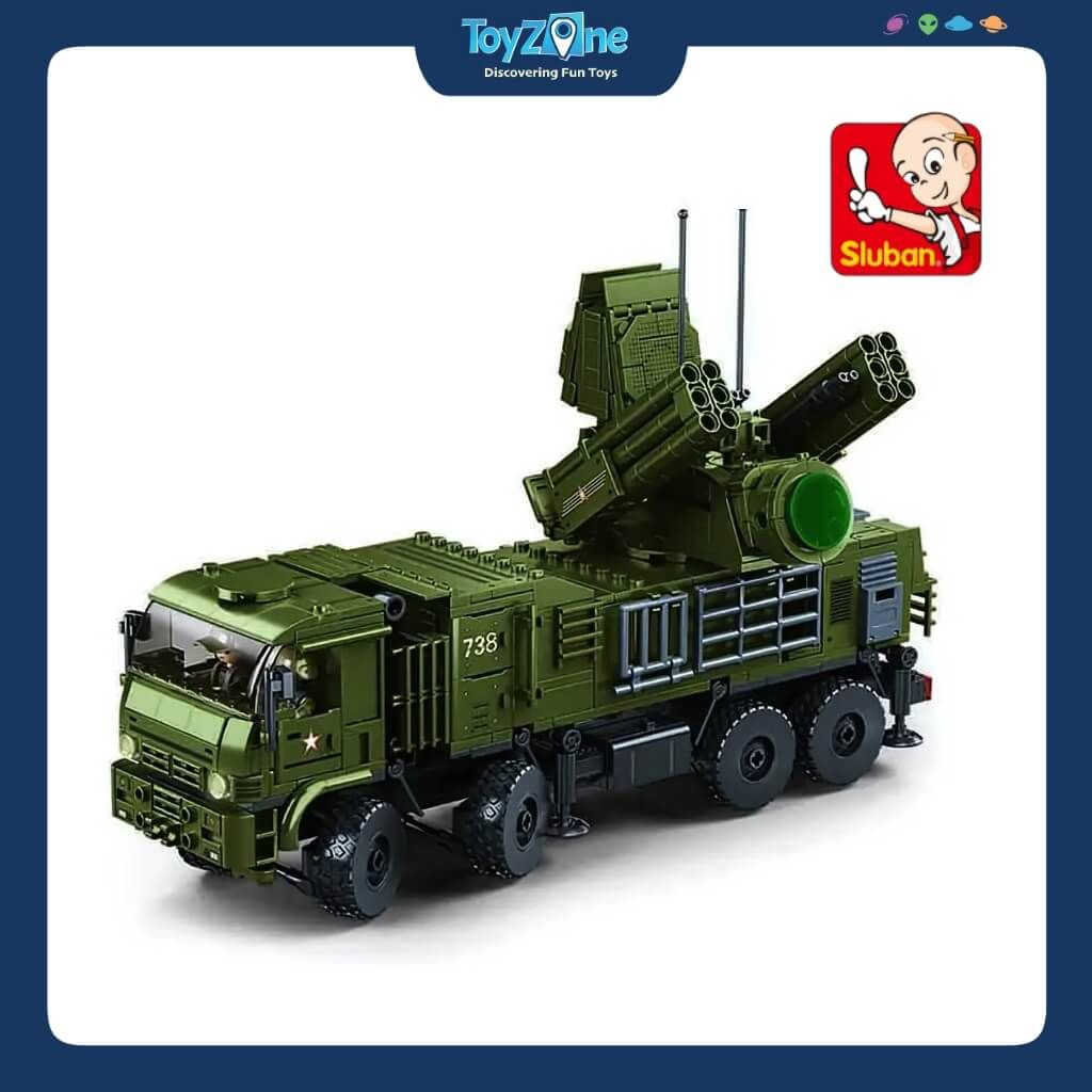Bộ Đồ Chơi Lắp Ráp Mô Hình Xe Chiến Đấu Phòng Không Pantsir-S1S 1:35 SLUBAN