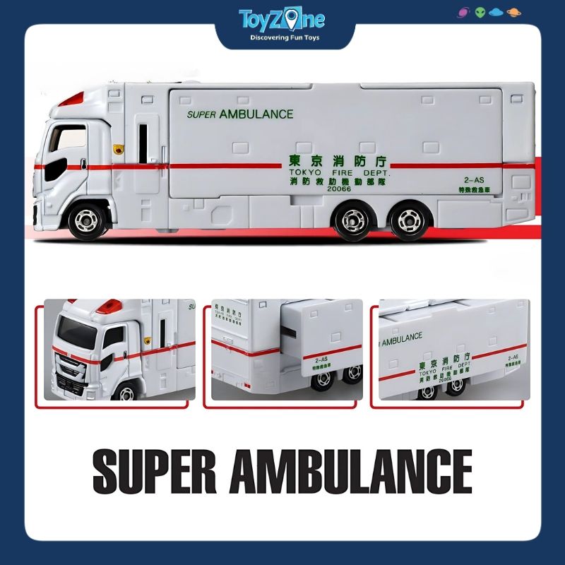  Mô hình xe Container Isuzu Giga Super Ambulance No.144 TOMICA LONG 