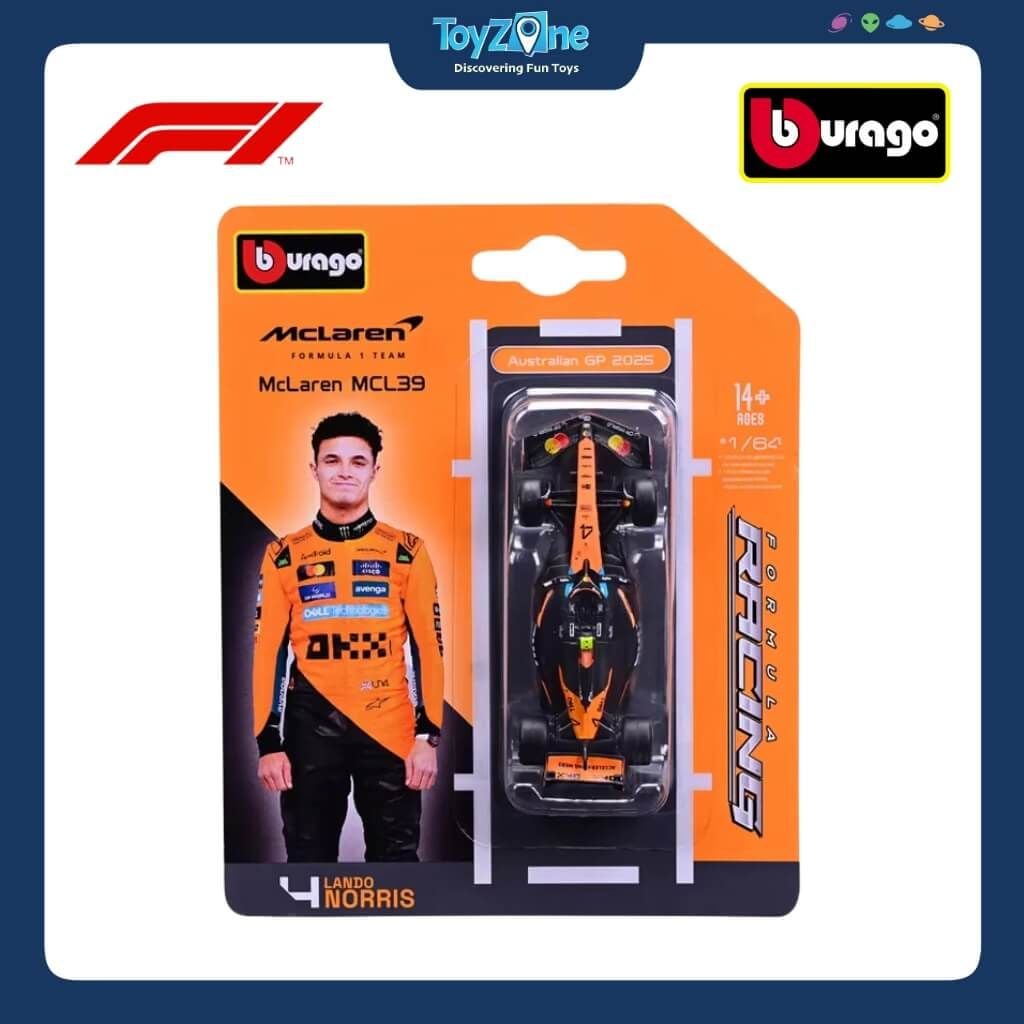 Mô hình xe F1 Mclaren Racing MCL 39 2025 1:64 BBURAGO