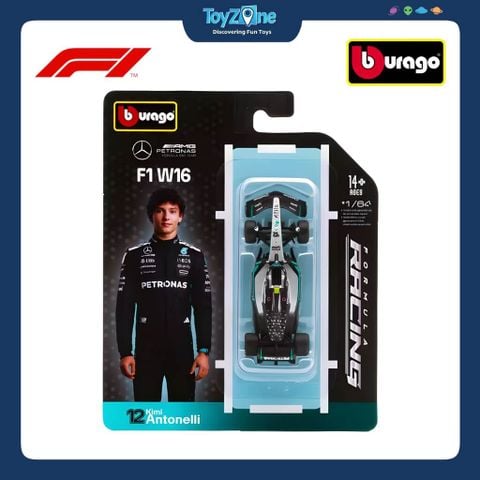 Mô hình xe F1 Mercedes-AMG W16 2025 1:64 BBURAGO