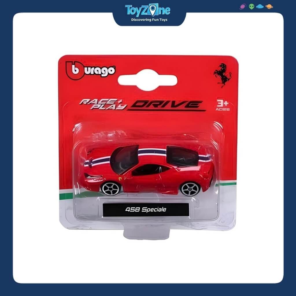 Mô hình xe Ferrari RACE & PLAY DRIVE 1:64 BBURAGO
