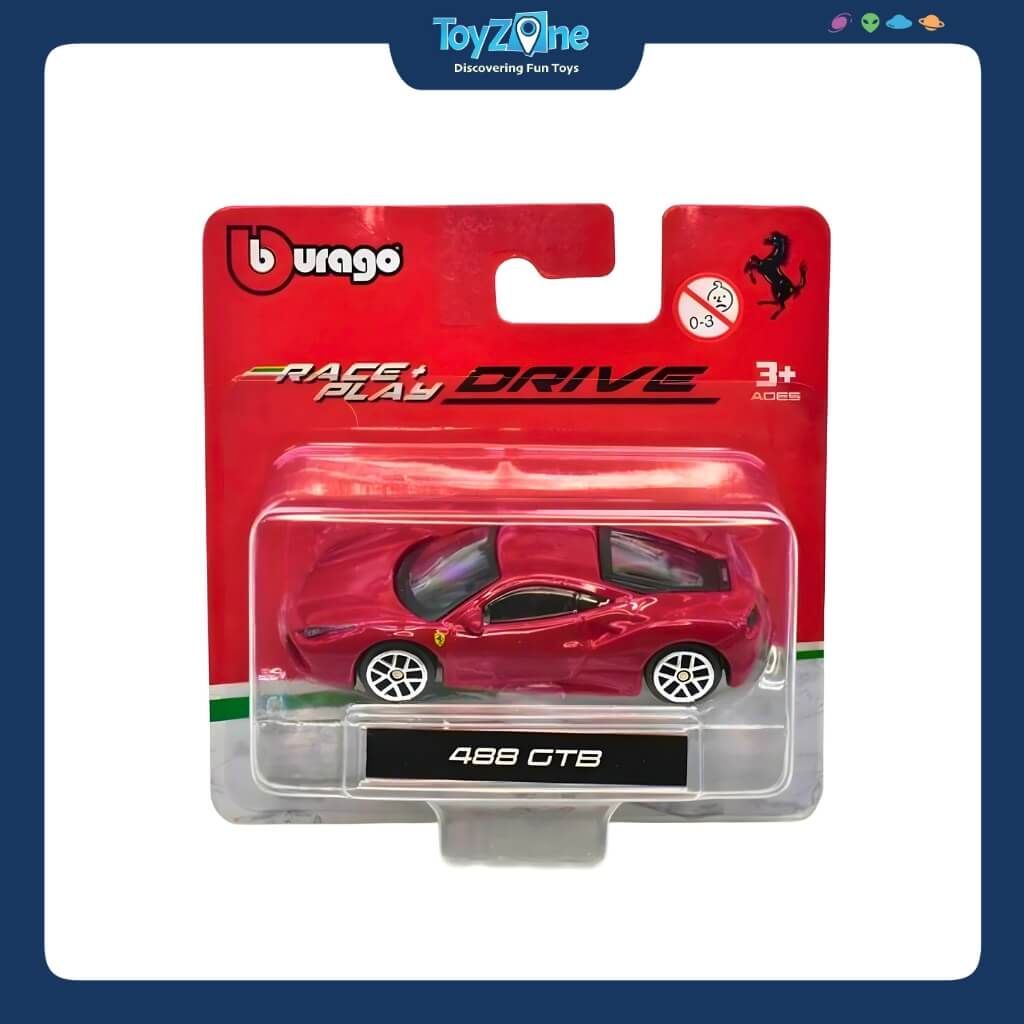 Mô hình xe Ferrari RACE & PLAY DRIVE 1:64 BBURAGO