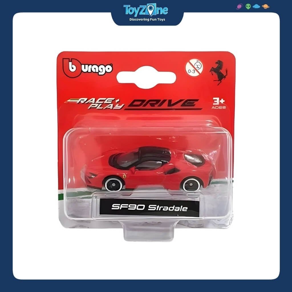 Mô hình xe Ferrari RACE & PLAY DRIVE 1:64 BBURAGO