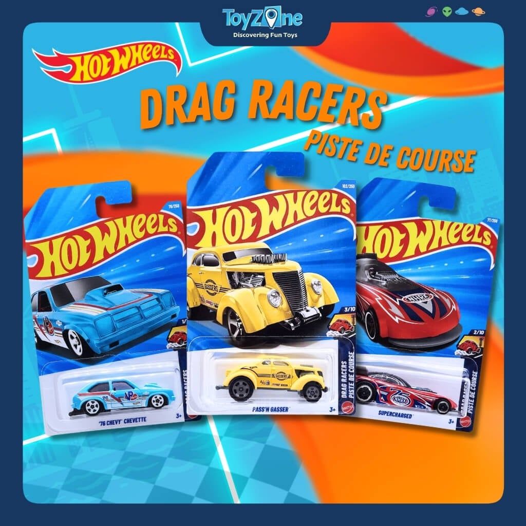 Mô hình xe Hot Wheels Drag Racers Piste De Course chính hãng