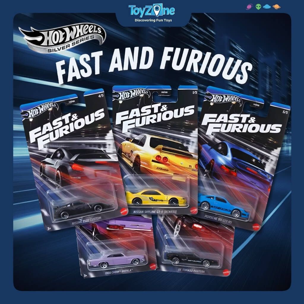Mô hình xe Hot Wheels Silver Fast And Furious Series chính hãng