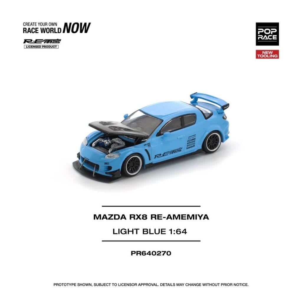 Mô hình xe Mazda RX8 Re-Amemiya 1:64 POP RACE
