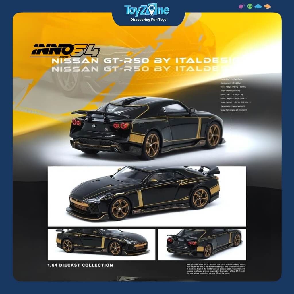  Mô hình xe Nissan GT-R50 by ITALDESIGN 1:64 INNO64 