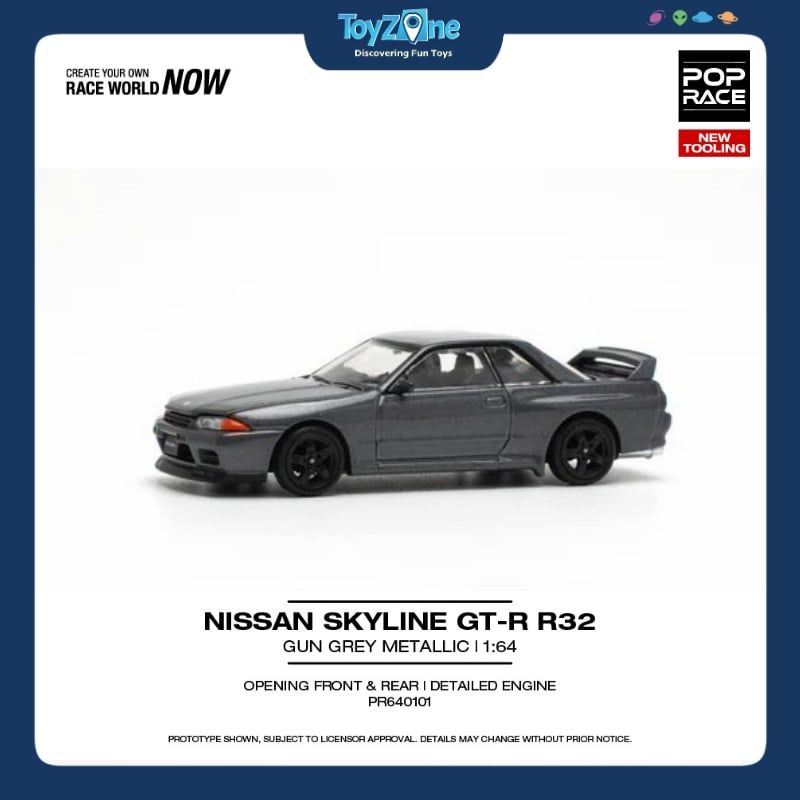  Mô hình xe Nissan Skyline GT-R R32 1:64 POP RACE 