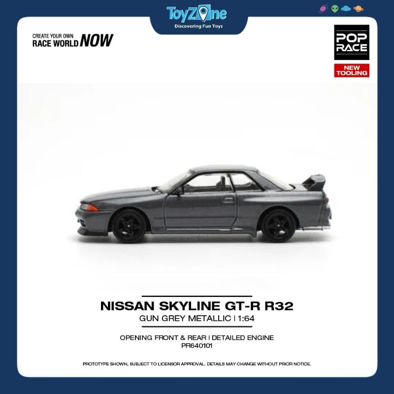  Mô hình xe Nissan Skyline GT-R R32 1:64 POP RACE 
