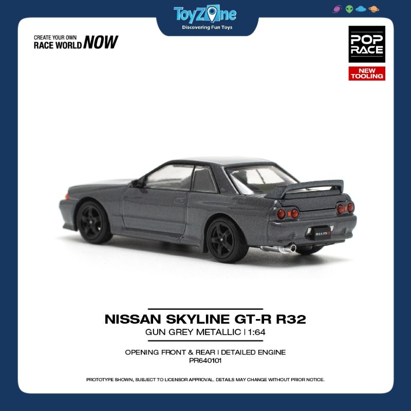  Mô hình xe Nissan Skyline GT-R R32 1:64 POP RACE 