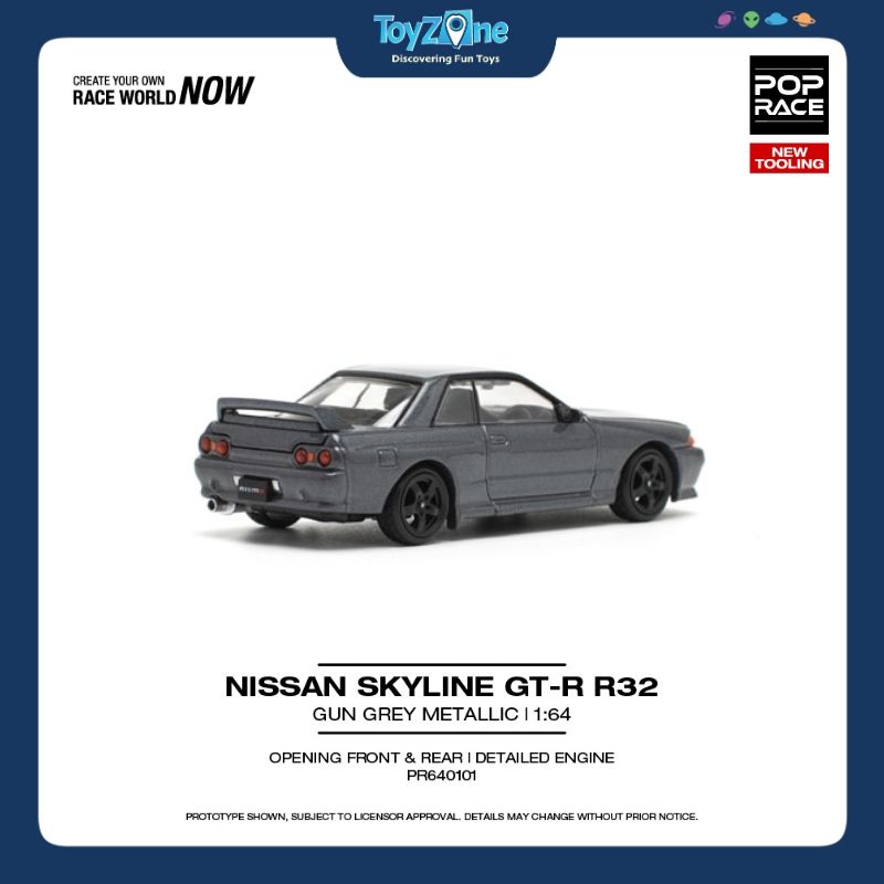  Mô hình xe Nissan Skyline GT-R R32 1:64 POP RACE 