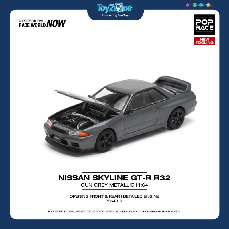  Mô hình xe Nissan Skyline GT-R R32 1:64 POP RACE 