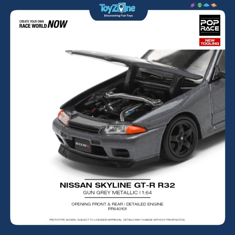  Mô hình xe Nissan Skyline GT-R R32 1:64 POP RACE 