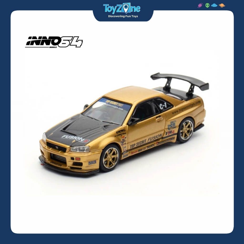 Mô hình xe Nissan Skyline GT-R R34 Top Secret 1:64 INNO64