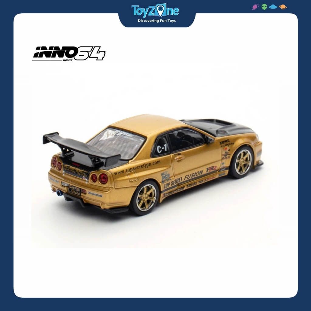Mô hình xe Nissan Skyline GT-R R34 Top Secret 1:64 INNO64