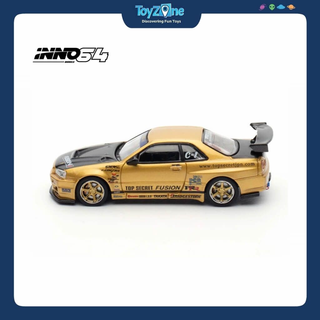 Mô hình xe Nissan Skyline GT-R R34 Top Secret 1:64 INNO64