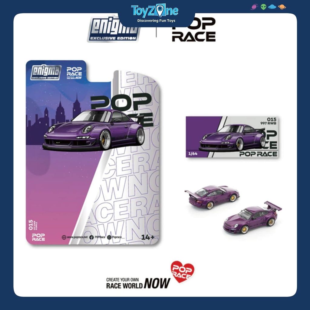 Mô hình xe Porsche 911 RWB ( 997 ) 1:64 POP RACE