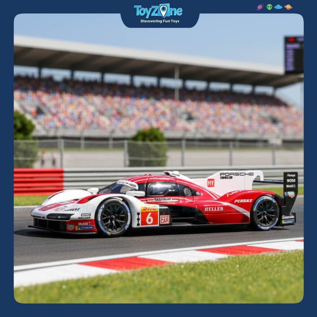 Mô hình xe Porsche 963 Race Car 2024 1:24 BBURAGO