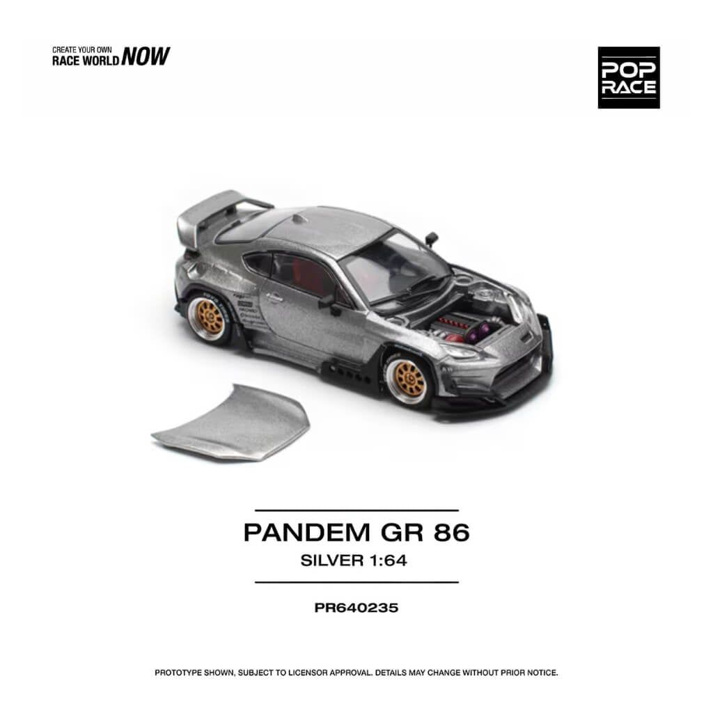 Mô hình xe Toyota GR86 Pandem 1:64 POP RACE
