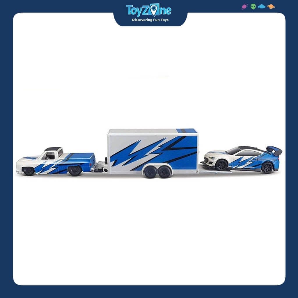 Mô hình xe vận chuyển Chevrolet 1500 1987 + Subaru BRZ 2019 Design Team Hauler 1:64 MAISTO