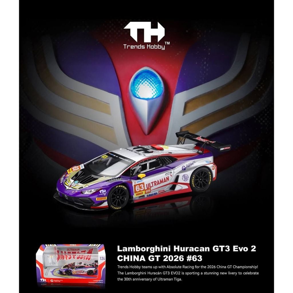 Mô hình xe Lamborghini Huracan GT3 EVO 2 1:64 TRENDS HOBBY