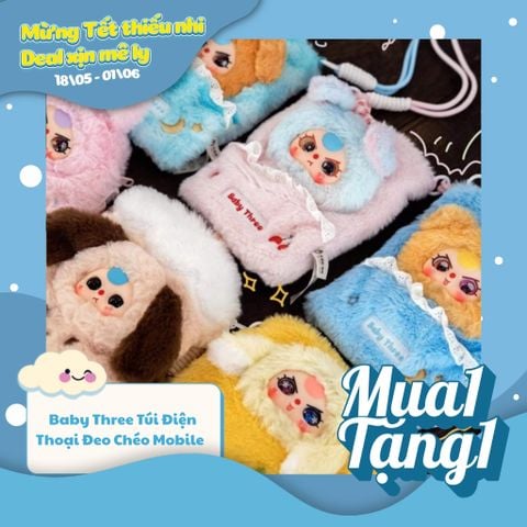 Blind box Baby Three Túi Điện Thoại Đeo Chéo Mobile Phone Bag CUREPLANETA