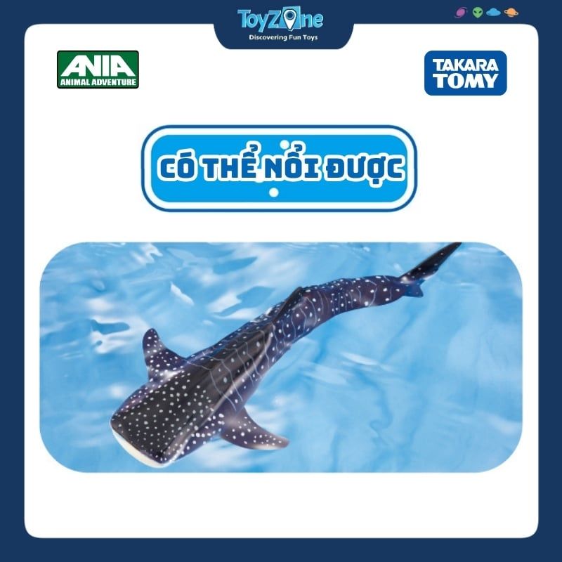 Mô hình đồ chơi Động Vật Cá Nhám Voi ANIA AL-05 Whale Shark ( Floating Ver ) TAKARA TOMY 