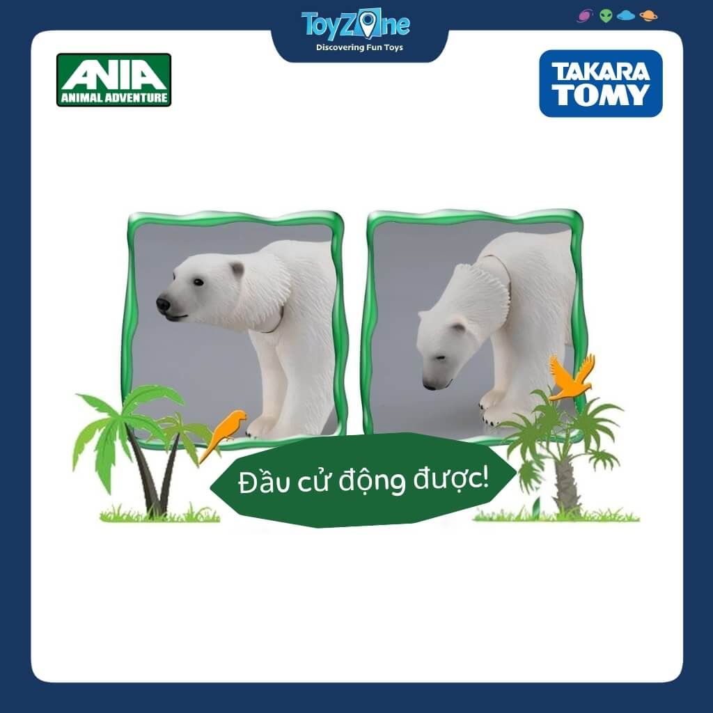 Mô hình đồ chơi Động Vật Gấu Trắng ANIA AS-10 Polar Bear TAKARA TOMY