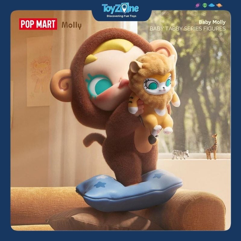Mô hình đồ chơi Blind box Baby Molly and Baby Tabby Series Figures ( Bé Molly và Mèo Mướp Nhỏ ) POP MART