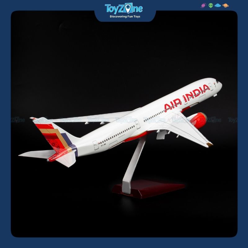 Mô hình máy bay Air India Airbus A350 47cm lắp ráp có đèn Everfly