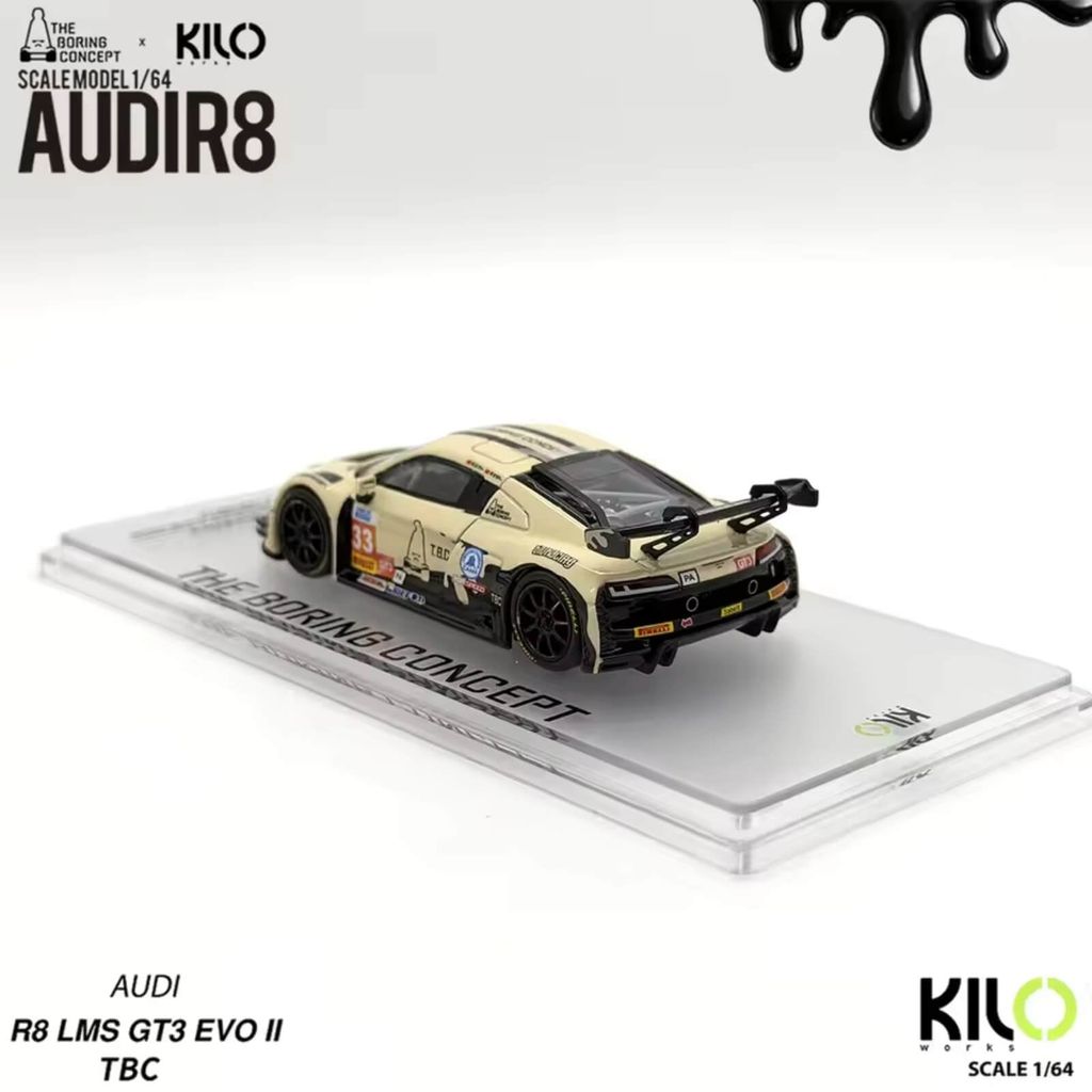 Mô hình xe Audi R8 LMS GT3 EVO II 1:64 TBC X KILO WORKS