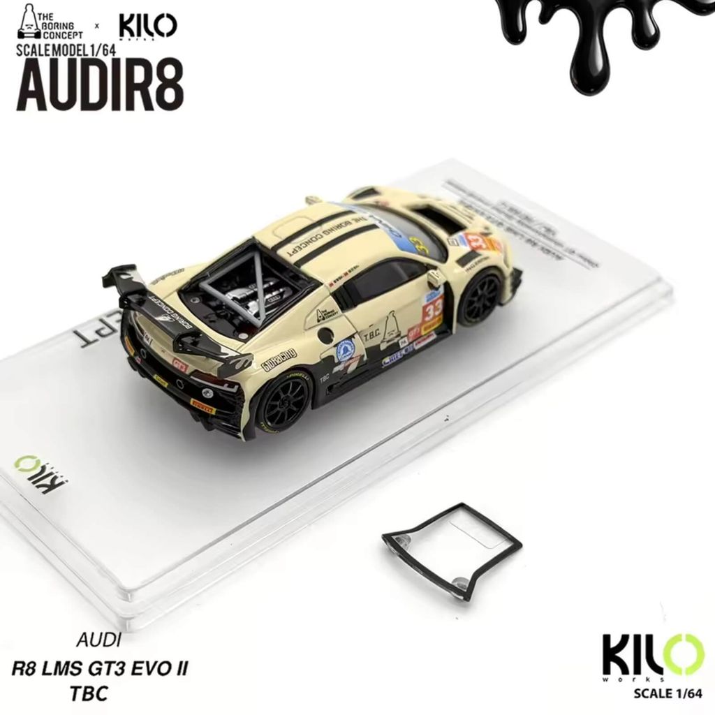 Mô hình xe Audi R8 LMS GT3 EVO II 1:64 TBC X KILO WORKS