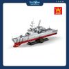 Bộ Đồ Chơi Lắp Ráp Mô Hình Tàu Khu Trục Arleigh Burke-Class WANGE