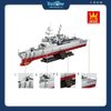 Bộ Đồ Chơi Lắp Ráp Mô Hình Tàu Khu Trục Arleigh Burke-Class WANGE