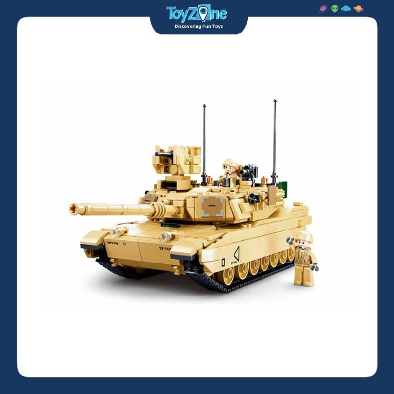 Bộ đồ chơi mô hình lắp ráp xe tăng M1A2 SEP V2 Abrams Sluban