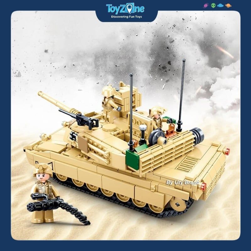 Bộ đồ chơi mô hình lắp ráp xe tăng M1A2 SEP V2 Abrams Sluban
